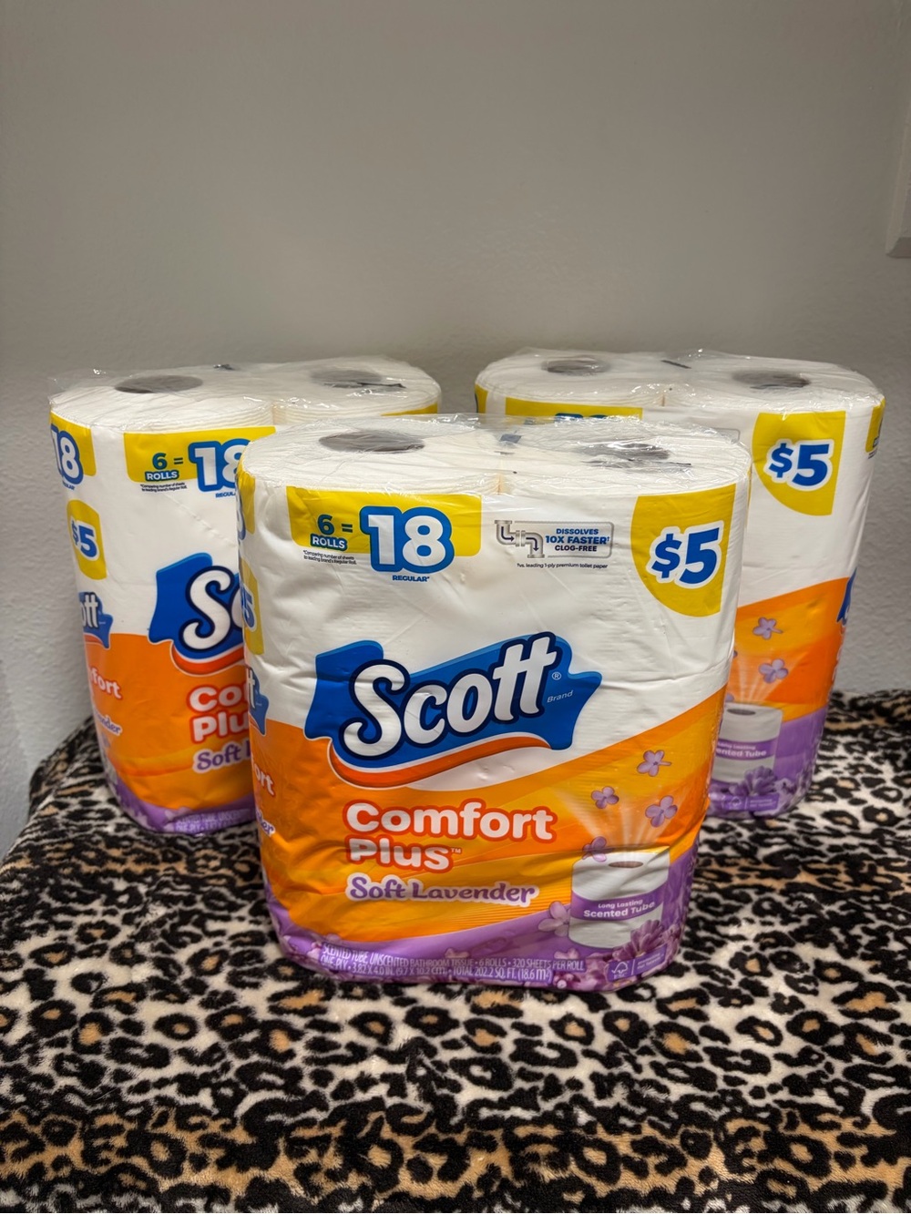 Scott Comfort Plus Toilet Paper - White with Orange & Purple Packaging